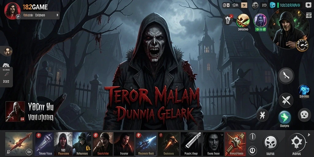 Tangkapan layar utama 182GAME menampilkan gameplay menyeramkan dan menegangkan.