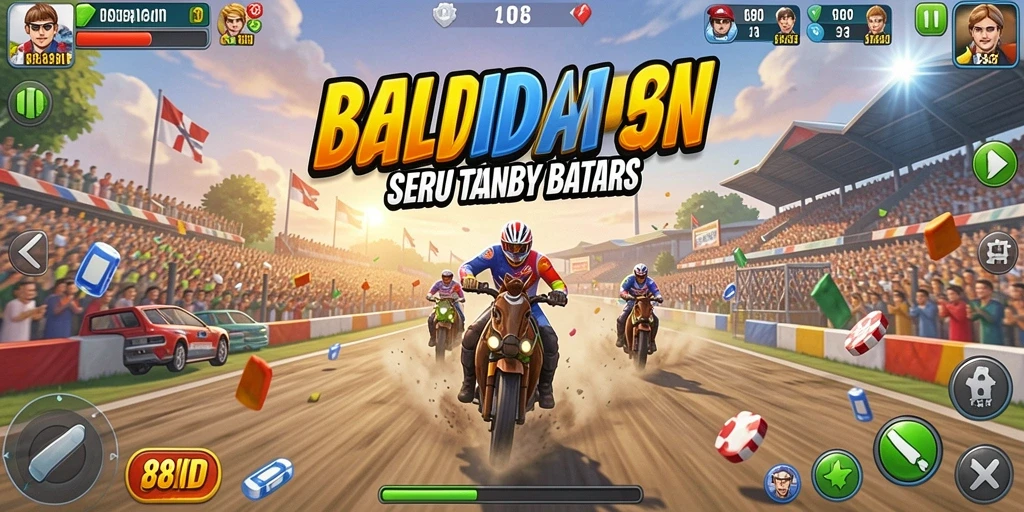 Tangkapan layar dari gameplay balapan di 88ID yang mendebarkan.