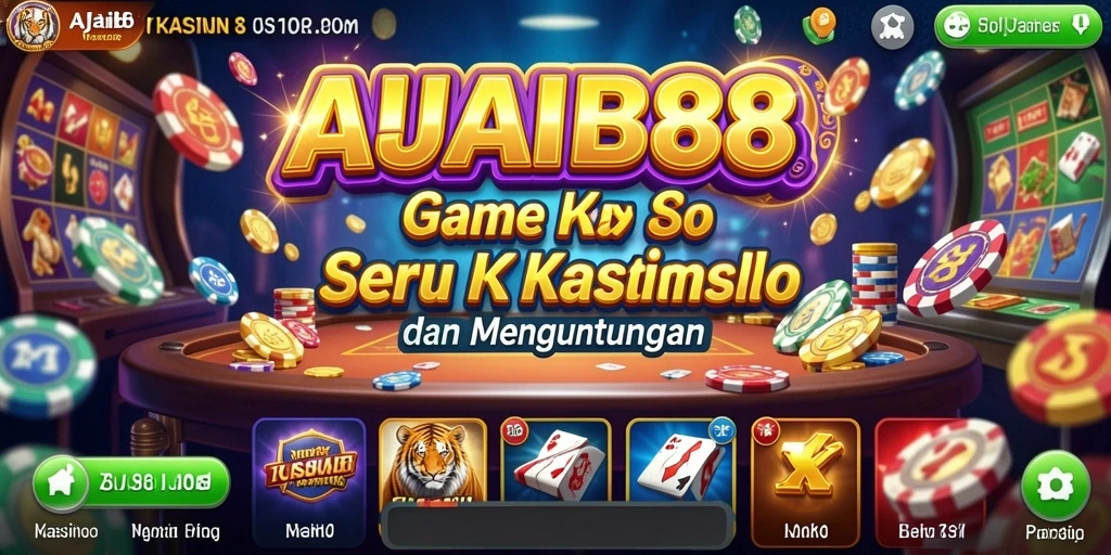Screenshot utama AJAIB88 menampilkan gameplay Kasino yang menegangkan.