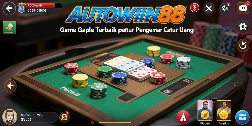 Tampilan gameplay seru AUTOWIN88 dalam permainan Gaple.