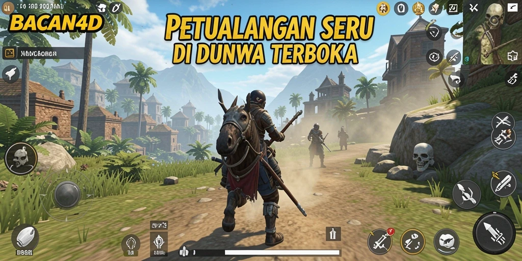 Tampilan menarik dari gameplay BACAN4D di dunia terbuka.