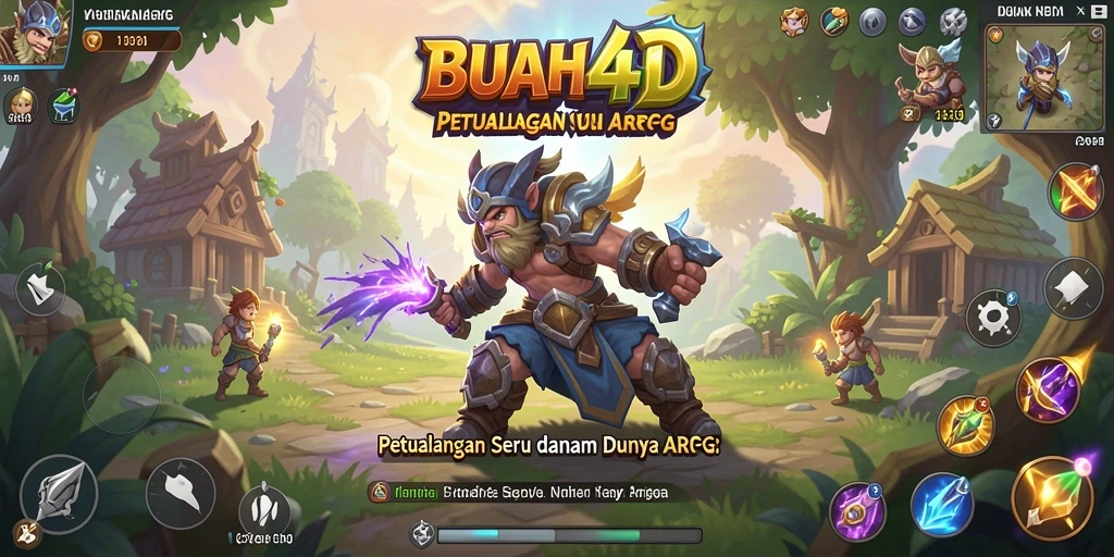 Gambaran gameplay seru dalam petualangan ARPG BUAH4D.