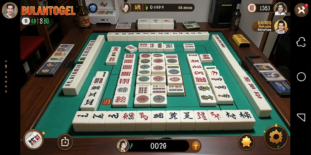Tampilan gameplay seru BULANTOGEL yang penuh tantangan Mahjong.
