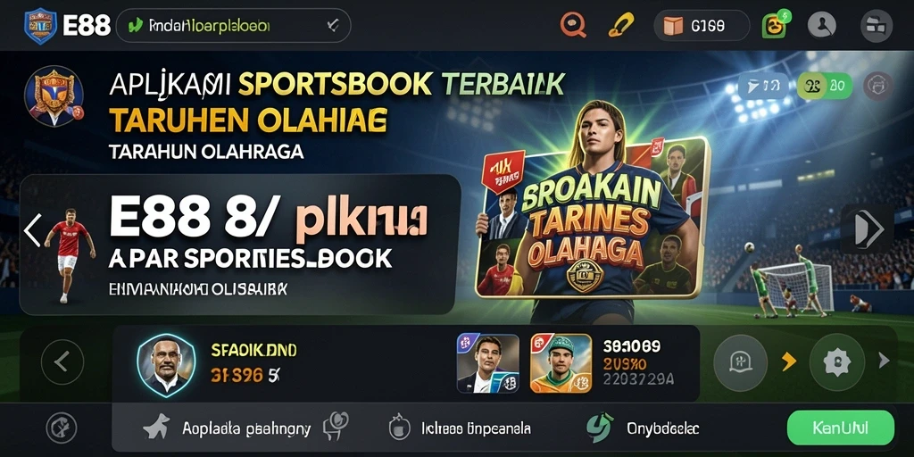 Tampilan gameplay taruhan olahraga yang menarik di E88.
