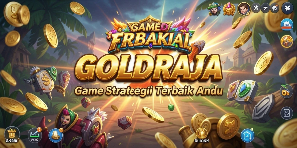 Tangkapan layar gameplay GOLDRAJA yang memperlihatkan aksi strategi yang intens.