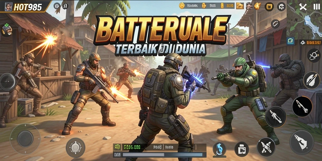 Gameplay seru HOT985 dalam aksi Battle Royale yang mendebarkan.