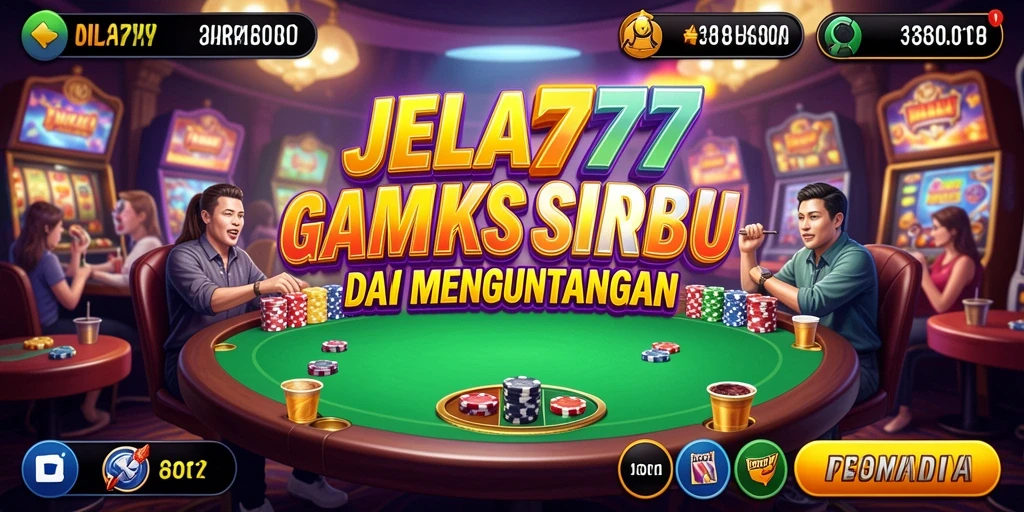 Tampilan gameplay yang mendebarkan di JELAS777 dengan variasi permainan kasino.