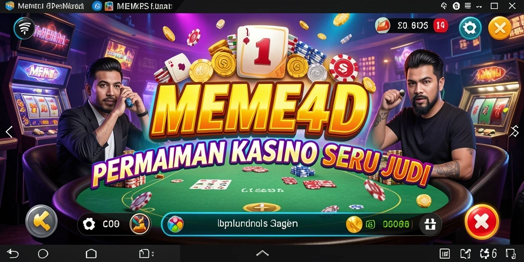 Tampilan gameplay seru dari aplikasi Kasino MEME4D yang menarik.