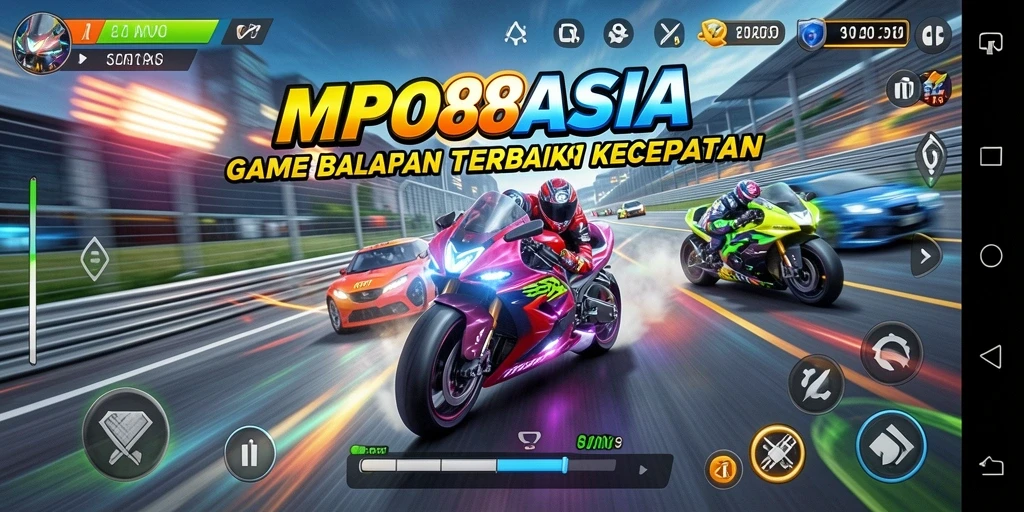 Tampilan menarik dari gameplay balapan MPO88ASIA.