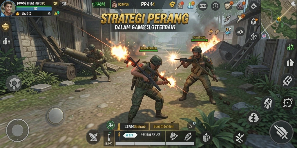 Tampilan gameplay menegangkan dari PP444, strategi perang mendebarkan.
