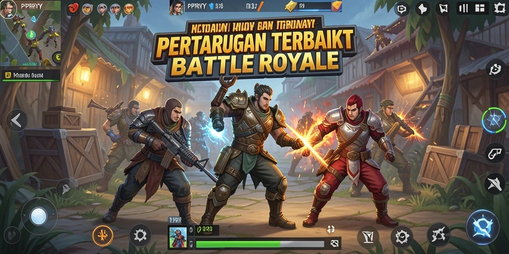 Screenshot gameplay PPRRYY menampilkan aksi seru dalam pertarungan Battle Royale.