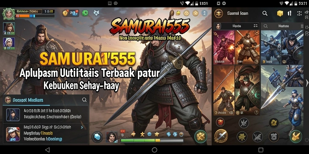 Tampilan antarmuka utama SAMURAI555 yang modern dan fungsional.