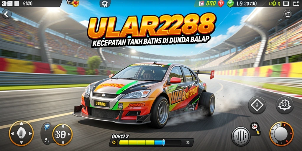 Screenshot gameplay ULAR288 yang mendebarkan dan penuh aksi balap.