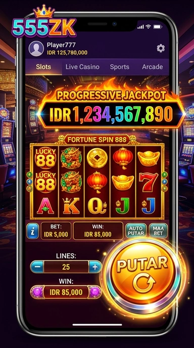 Antarmuka pengguna 555zk yang sederhana dan mudah dipahami.